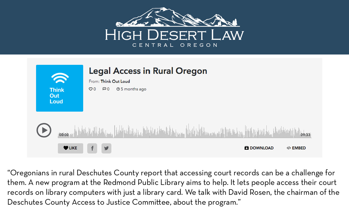 Legal-Access to Justice-in-Rural-Oregon